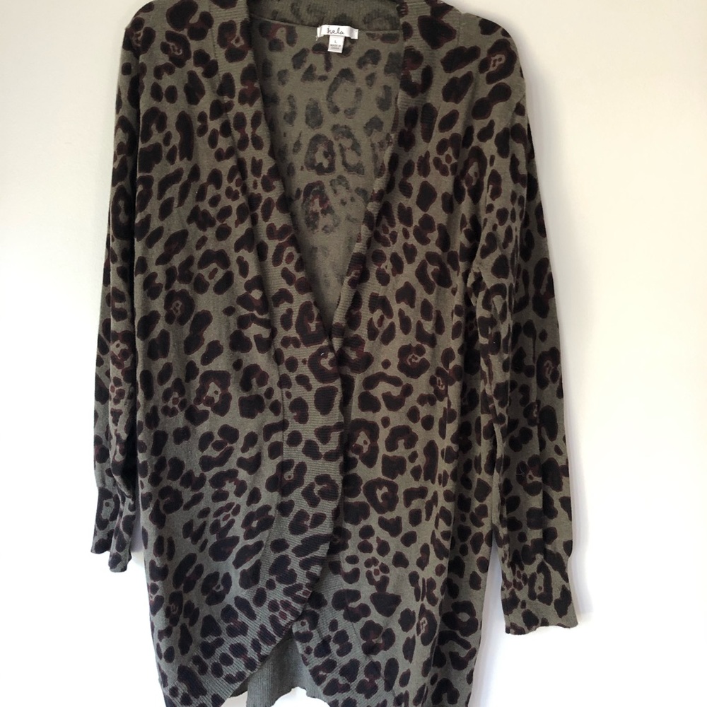 Gray Animal Print Sweater